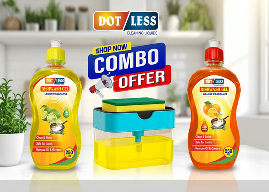 Lemon & Orange Dish wash liquid with soap dispenser combo offer